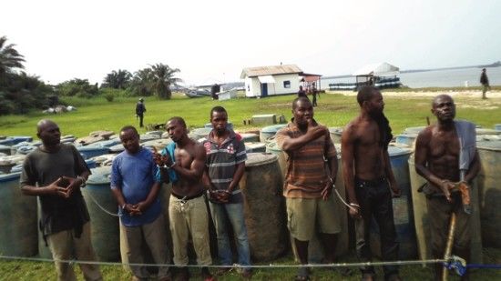 Image result for Nigerian Navy arrests 16 Oil thieves in Warri