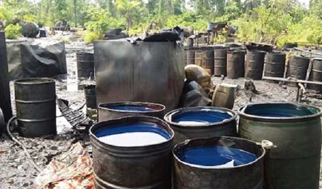 Image result for illegal refinery in niger delta