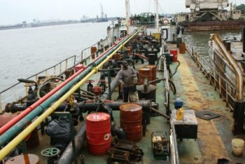 Image result for Navy intercepts 70,000litres of illegally refined crude
