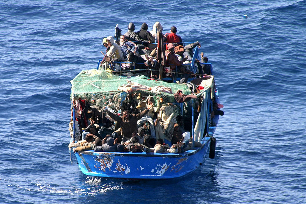 Some 115 would-be immigrants await rescue on their boat after it ran into difficulties, 48 nautical miles off Malta.
