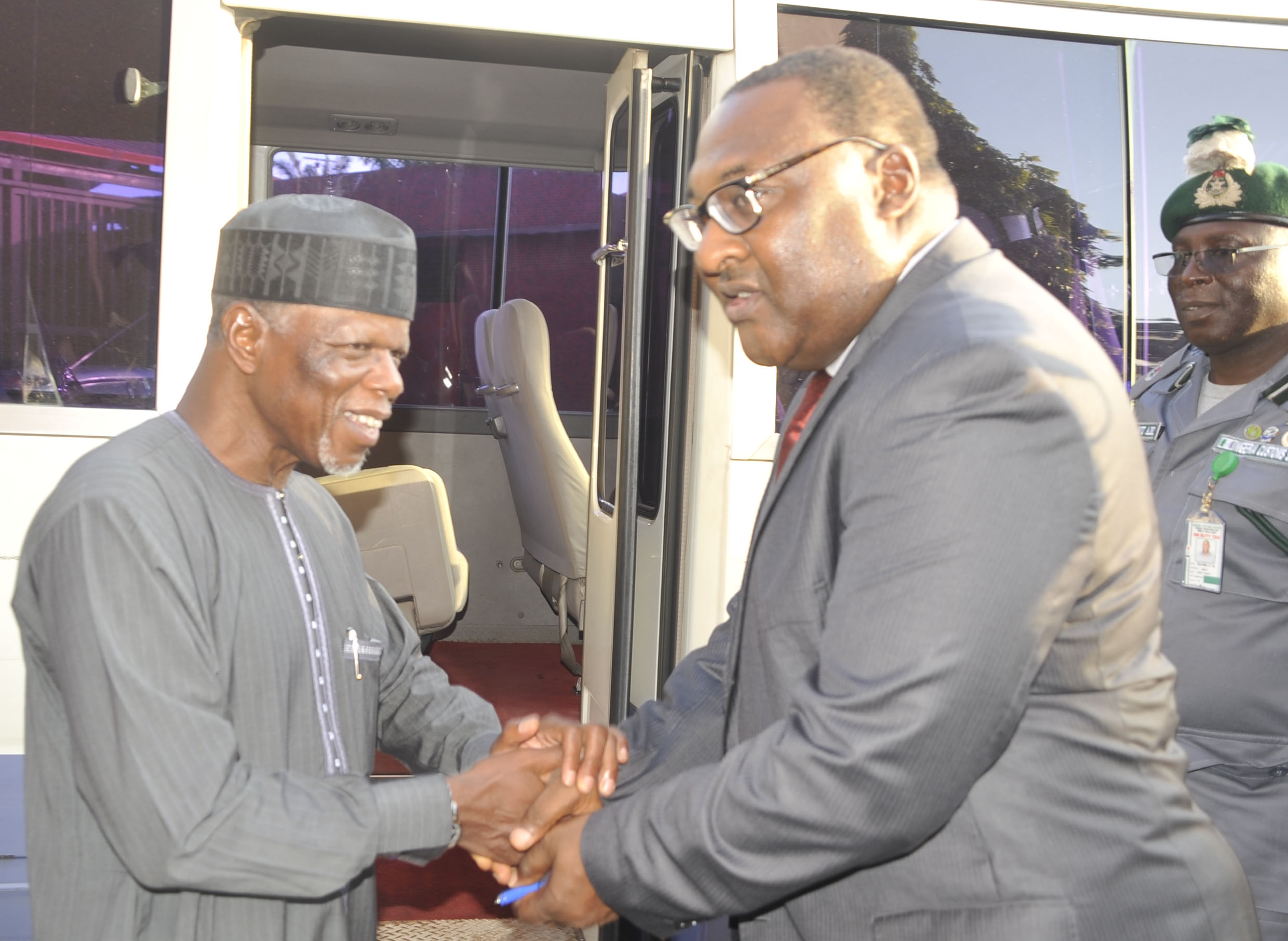 Photo: Nigerian Shippers' Council, Hassan Bello and Comptroller General of Customs, Hameed Ali