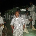 Customs officers on night patrol