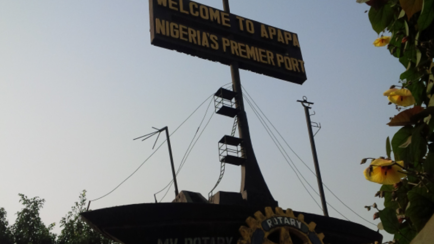 The first welcome to Apapa, faraway from the port itself