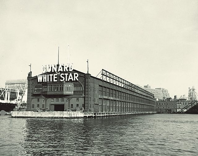 Then The Cunard-White Star pier 54 where the survivors of the Titanic disembarked from the RMS Carpathia.