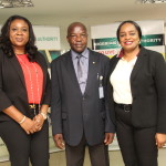 L-R: Representative of Managing Director, Glaxosmithkline, Dr. Omolabake Okunubi; representative of the Managing Director of Nigerian Ports Authority, Abdullahi Goje and General Manager Medical Services of NPA, Dr. Chinwe Abama at the flag-off of vaccination of NPA employees against meningitis at Marina, Lagos yesterday.