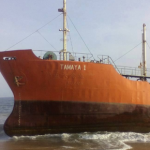 Crewless ship washes ashore in Liberia