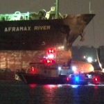 Tanker fire, bunker spill closes Houston ship channel