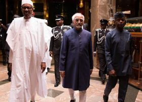 Nigeria president buhari and india vice president