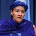 The Minister of Environment, Mrs. Amina Mohammed