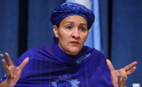 The Minister of Environment, Mrs. Amina Mohammed