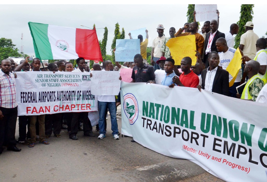 Aviation workers protest concession of Nigerian airports