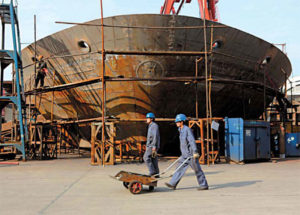 China shipbuilding figures fall across board in first 10 months  