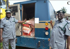 Customs arrest bullion van with smuggled rice