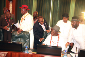 Niger Delta leaders meeting with President Buhari in Abuja