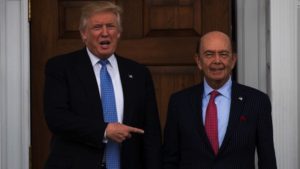 Trump and shipowner Wilbur Ross