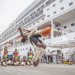 Cultural display to mark the beginning of the cruise season in South Africa on Tuesday.