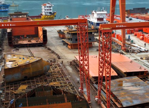Chinese shipbuilding output declined 20% in Jan-May