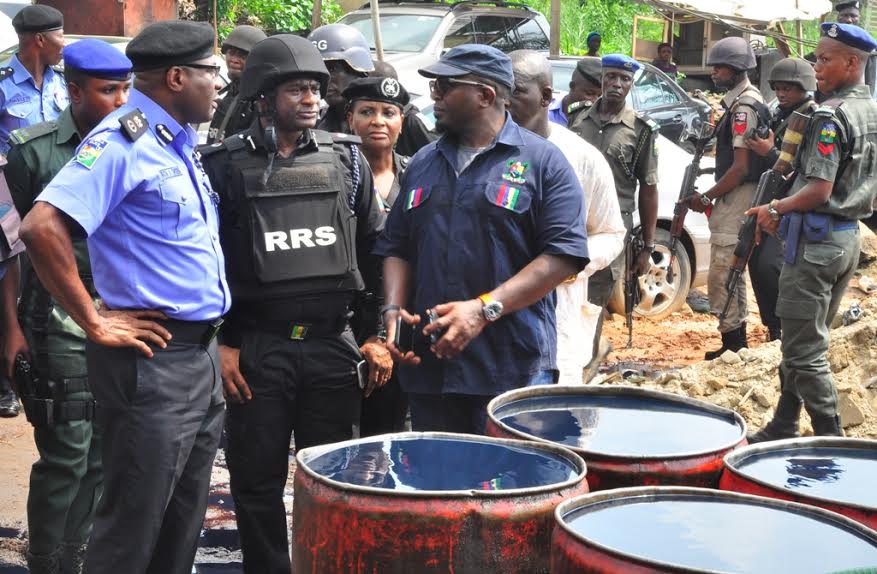 Illegal oil depot uncovered in Lagos, Police arrests 8 suspects
