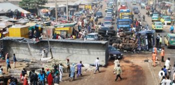 PHOTOS: Train collides with truck in Kaduna