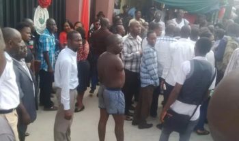 DESOPADEC workers protest naked over non-payment of bonuses