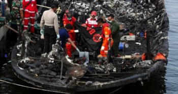 Indonesian ferry fire kills 23, captain arrested 