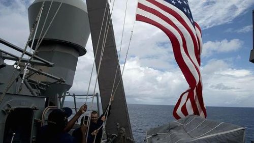 U.S. warships sail in disputed South China Sea