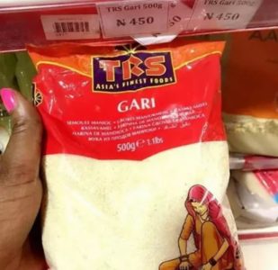 A 500g pack of the so-called India gari which sparked anger among Nigerians. 