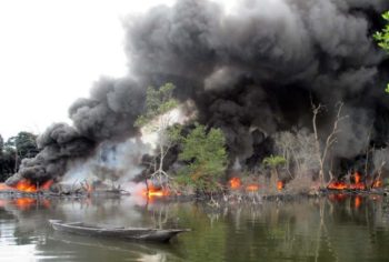 NSCDC destroys 10 illegal refineries in Rivers, arrests two vandals