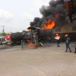 PHOTOS: Loaded tanker goes up in flames while discharging its content in a petrol station