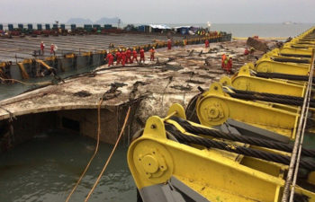 Sunken Sewol ferry raised three years after disaster