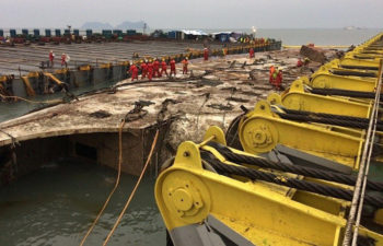 Overloaded South Korean Ferry Sunken 3 Years Ago Emerges In Grey Sea