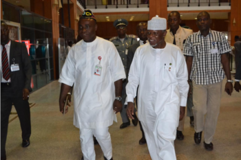 Ali on arrival in the Senate