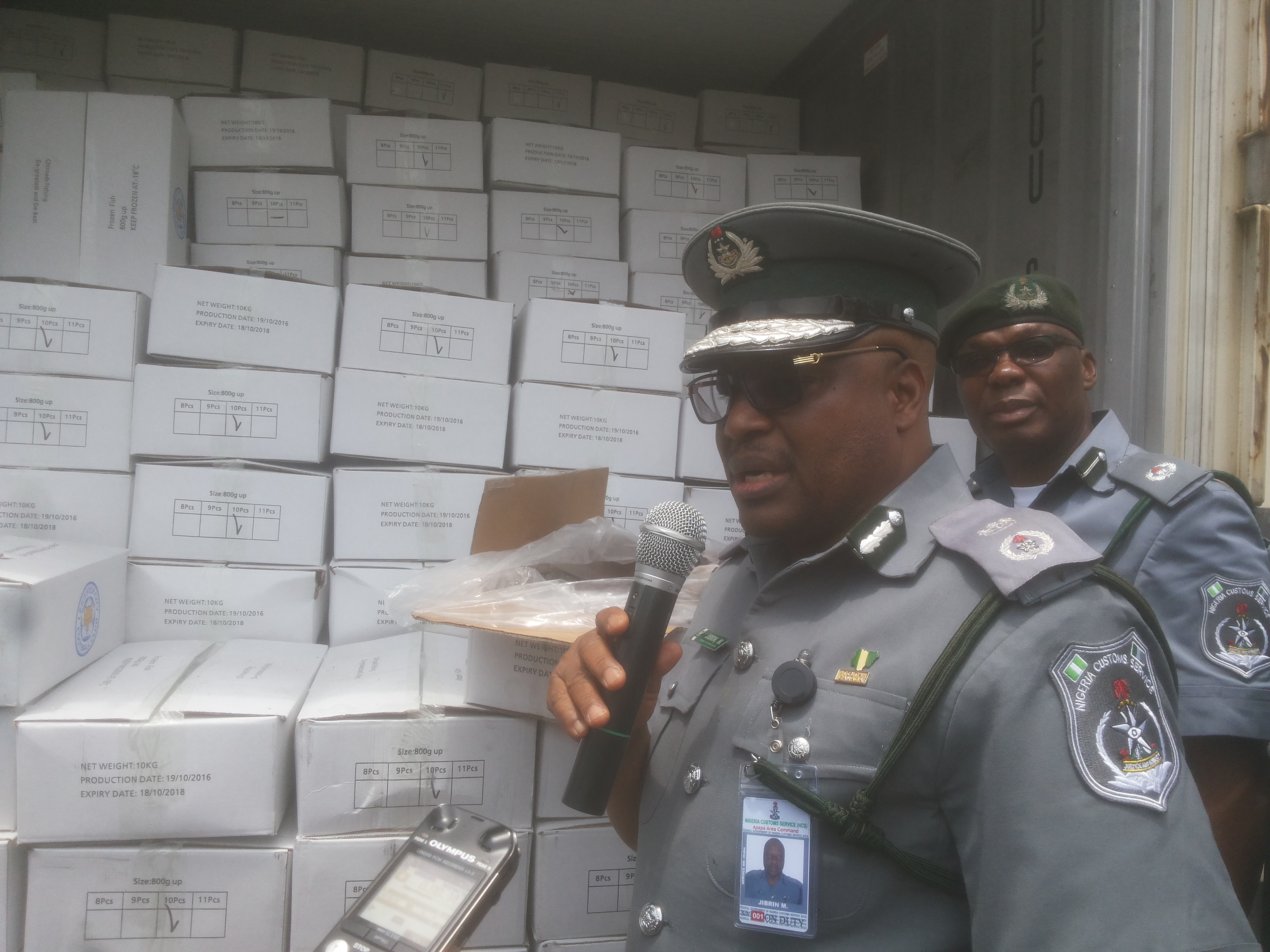 Customs seizes container of Tilapia fish imported from Turkey