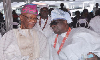 APC Chairman John Oyegun and the Oba of Lagos.