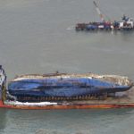 Sewol Wreck Transported to Port of Mokpo