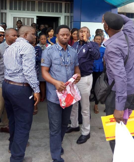 Workers protest at CMA CGM