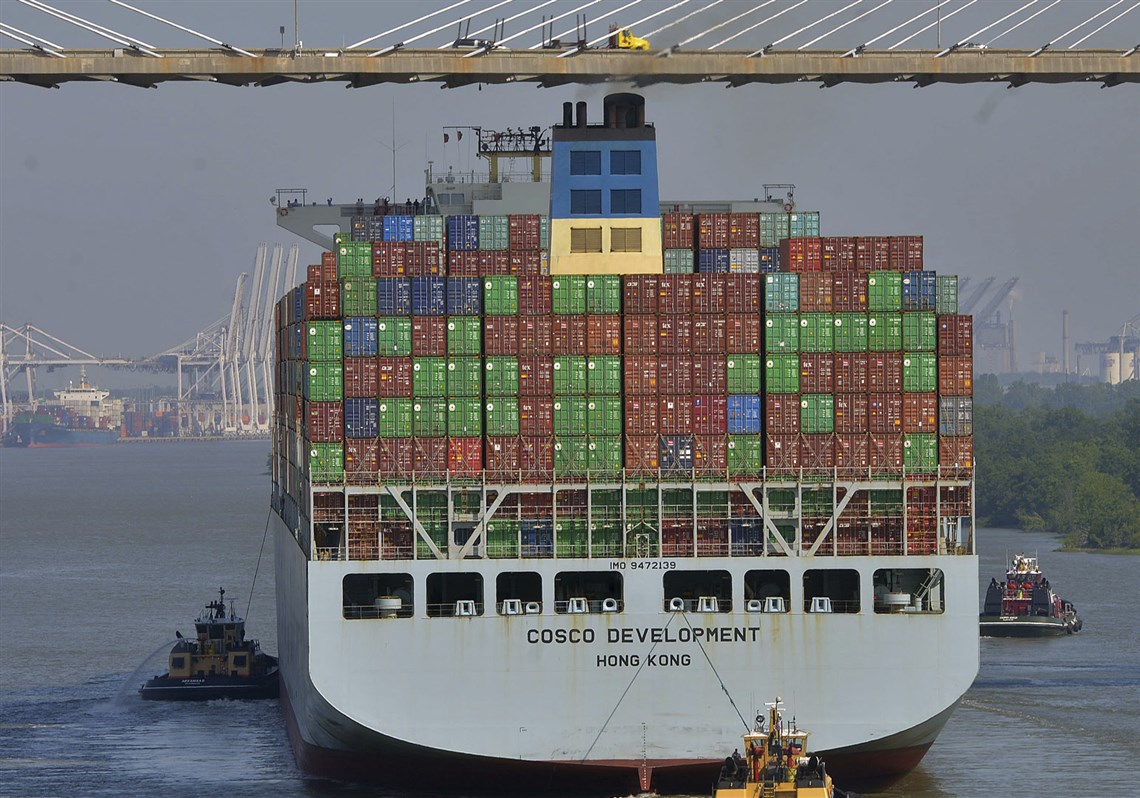 Largest ship to visit U.S. East Coast arrives Savannah port Ships & Ports