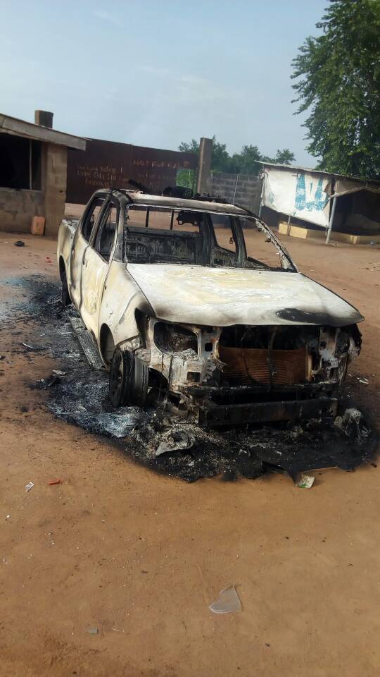 5 missing as smugglers attack Customs, burn patrol van in Ogun