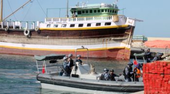 Mongolian squid fishing vessel