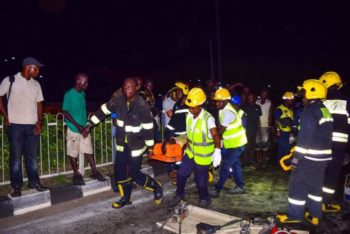 One dies as trailer falls on Lagos road