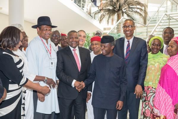 Osinbajo appoints Dangote, Peterside, 34 others