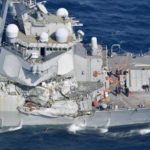 Collision of US Navy destroyer with containership