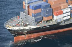 Collision of US Navy destroyer with containership