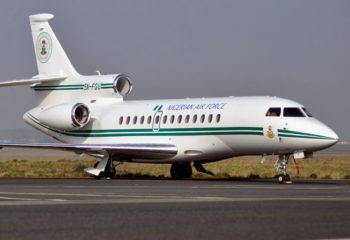 Nigeria’s presidential jet parked in London