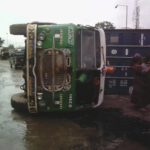 Trucks laden with goods fall at Apapa road-8