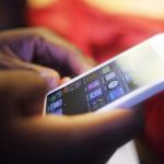 black hands phone..