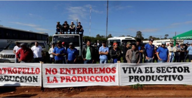 Paraguayan farmers protest proposed grains export tax