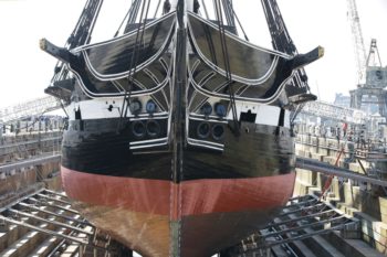 America’s oldest warship refloated after two-year restoration