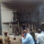 Irate mob burns down Diamond Bank after policeman kills truck driver in Apapa