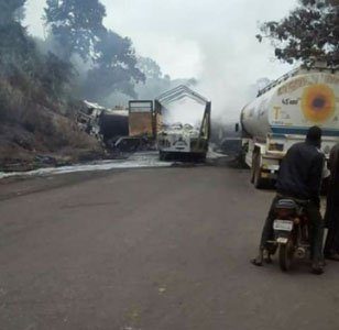 oil tankers burst into flame in Ondo